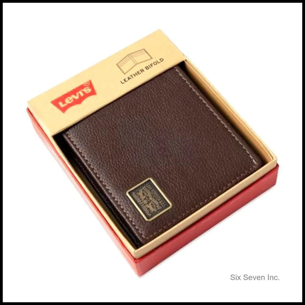 Genuine Leather Passcase Wallet RFID Blocking Classic Bifold Distressed Finish